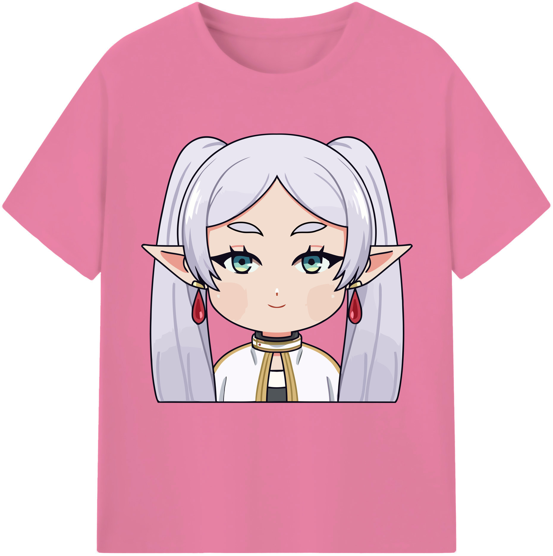 （画像用） 葬送のフリーレン Frieren 綿100％半袖Tシャツ（フロントプリント）
